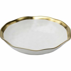 KARE komplet 4 talerzy głębokich BELL 20  cm biało-złoty