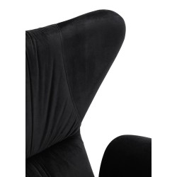 Fotel SHRIMP VELVET czarny / złoty