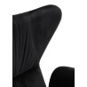 Fotel SHRIMP VELVET czarny / złoty