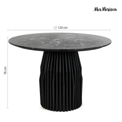 MaMaison stół jadalniany LEVANTE 120      czarny marmur