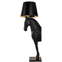 MOOSEE lampa podłogowa KOŃ HORSE STAND    S czarna - włókno szklane