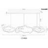 MOOSEE lampa wisząca CHAIN 210 złota