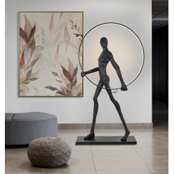 MOOSEE lampa podłogowa HUMAN ROUND        włókno szklane