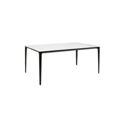Stół SLIM 140x80 biały, czarny -          ceramiczny marmur, aluminium