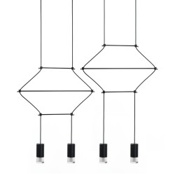 MOOSEE lampa wisząca FLUSSO LINE 4        czarna