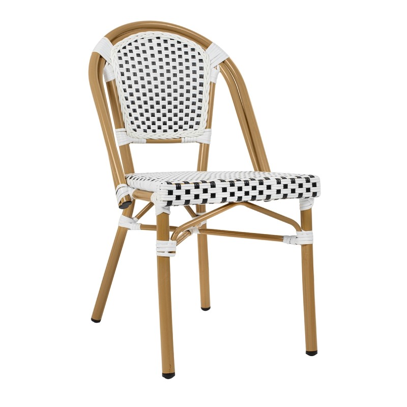 Krzesło ogrodowe CAFE PARIS białe rattan
