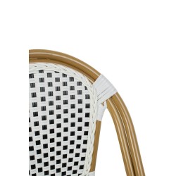 Krzesło ogrodowe CAFE PARIS białe rattan