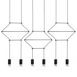 MOOSEE lampa wisząca FLUSSO LINE 6        czarna