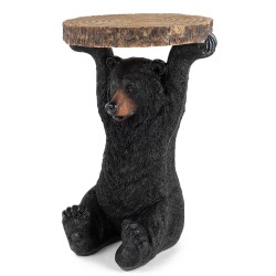 KARE stolik BEAR 53x33 cm drewniany / czarny