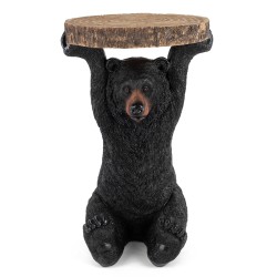 KARE stolik BEAR 53x33 cm drewniany / czarny