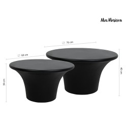 MaMaison zestaw stolików kawowych PODIUM  60 / 75 czarny