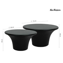 MaMaison zestaw stolików kawowych PODIUM  60 / 75 czarny
