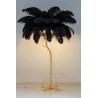 MOOSEE lampa podłogowa TIFFANY 175        czarna mosiądz / naturalne pióra