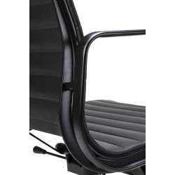 Fotel biurowy AERON PRESTIGE PLUS czarny - skóra naturalna, aluminium