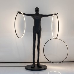 MOOSEE lampa podłogowa HUMAN CIRCULO      włókno szklane