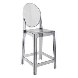 Krzesło barowe VICTORIA 65 cm dymione - poliwęglan