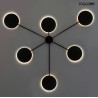 MOOSEE lampa ścienna SHADOW 6 czarna