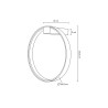MOOSEE lampa ścienna CIRCLE WALL złota