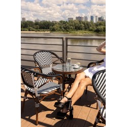 Krzesło ogrodowe CAFE AZURE biały /       czarny