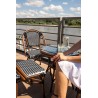 Krzesło ogrodowe CAFE PARIS brązowe       rattan