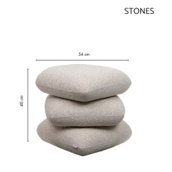 Pufa STONES beżowa