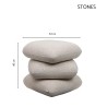 Pufa STONES beżowa