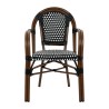 Krzesło ogrodowe CAFE PARIS ARM brązowe   rattan