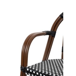 Krzesło ogrodowe CAFE PARIS ARM brązowe   rattan
