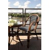 Krzesło ogrodowe CAFE PARIS ARM brązowe   rattan