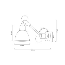 MOOSEE lampa ścienna FRANK czarna