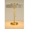 Lampa biurkowa ARTE biało-złota - aluminium, szkło