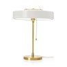 Lampa biurkowa ARTE biało-złota - aluminium, szkło