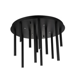 AZZARDO lampa sufitowa / plafon ILIOS 12  TOP 3-STEP DIMM czarna