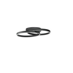 AZZARDO lampa sufitowa / plafon HALO TOP  65 + 45 czarna
