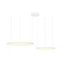 AZZARDO lampa wisząca HALO 80+60 CCT      DIMM z pilotem biała