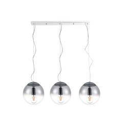 AZZARDO lampa wisząca IRIS 3 LINE         srebrna