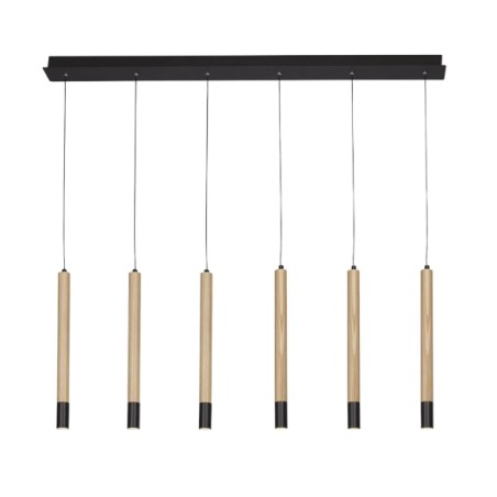 AZZARDO lampa wisząca IZOLDA 6 brązowa    / drewno