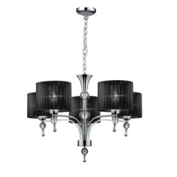 AZZARDO lampa wisząca IMPRESS 5 czarna