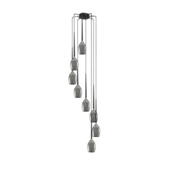 AZZARDO lampa wisząca IZZA 8 szara