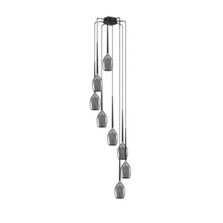 AZZARDO lampa wisząca IZZA 8 szara