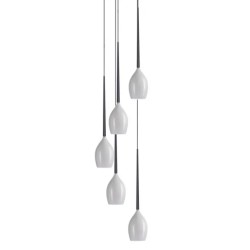 AZZARDO lampa wisząca IZZA 5 biała