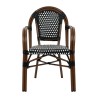 Zestaw 2 krzeseł ogrodowych CAFE PARIS    ARM brązowy rattan