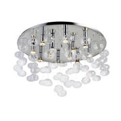 AZZARDO lampa sufitowa / plafon LUVIA     D80 transparentna