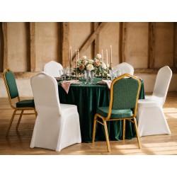 Zestaw 4 krzeseł bankietowych HEKATE +    4 pokrowce WEDING