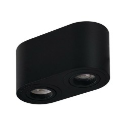 AZZARDO lampa sufitowa / plafon BRANT 2   czarna
