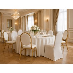 Zestaw 2 krzeseł bankietowych HESTIA +    2 pokrowce WEDING