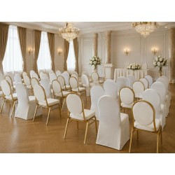 Zestaw 2 krzeseł bankietowych HESTIA +    2 pokrowce WEDING