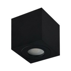 AZZARDO lampa sufitowa / plafon BRANT     SQUARE IP44 czarna