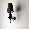 AZZARDO lampa ścienna BAROCO czarna