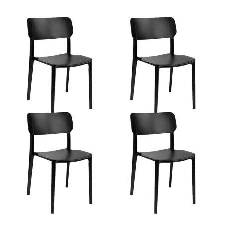 Zestaw 4 krzeseł AGAT PREMIUM czarne -    polipropylen